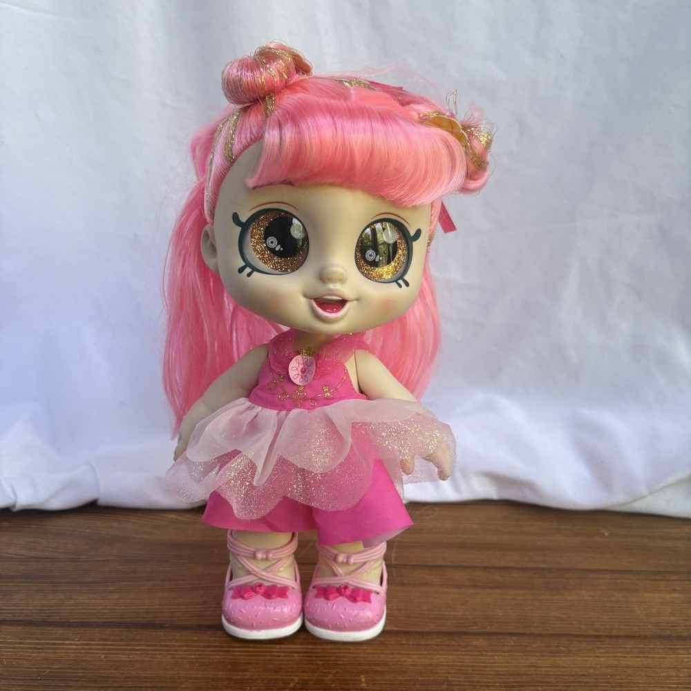 Kindi Kids Dress Up Friends Princess Donatina Doll Pink Hair Outfit Shoes